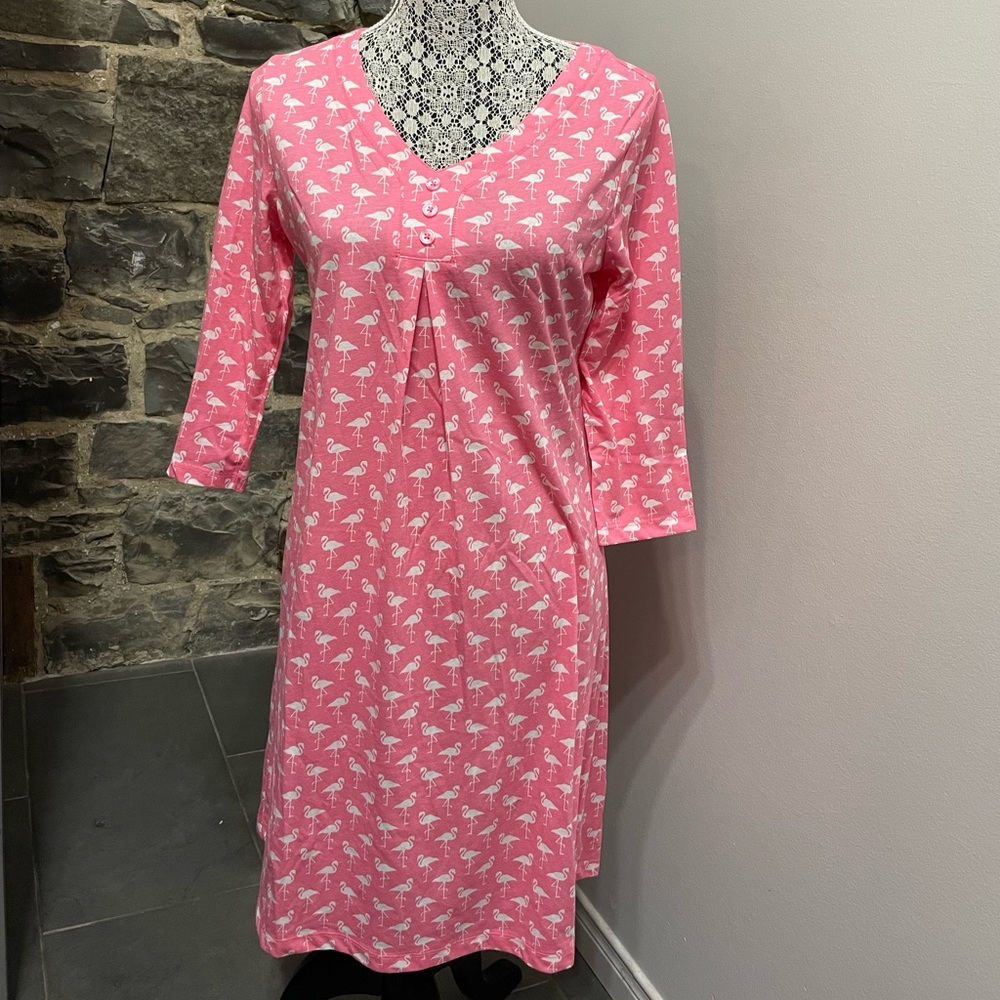 Coral Bay Pink Flamingo Nightgown